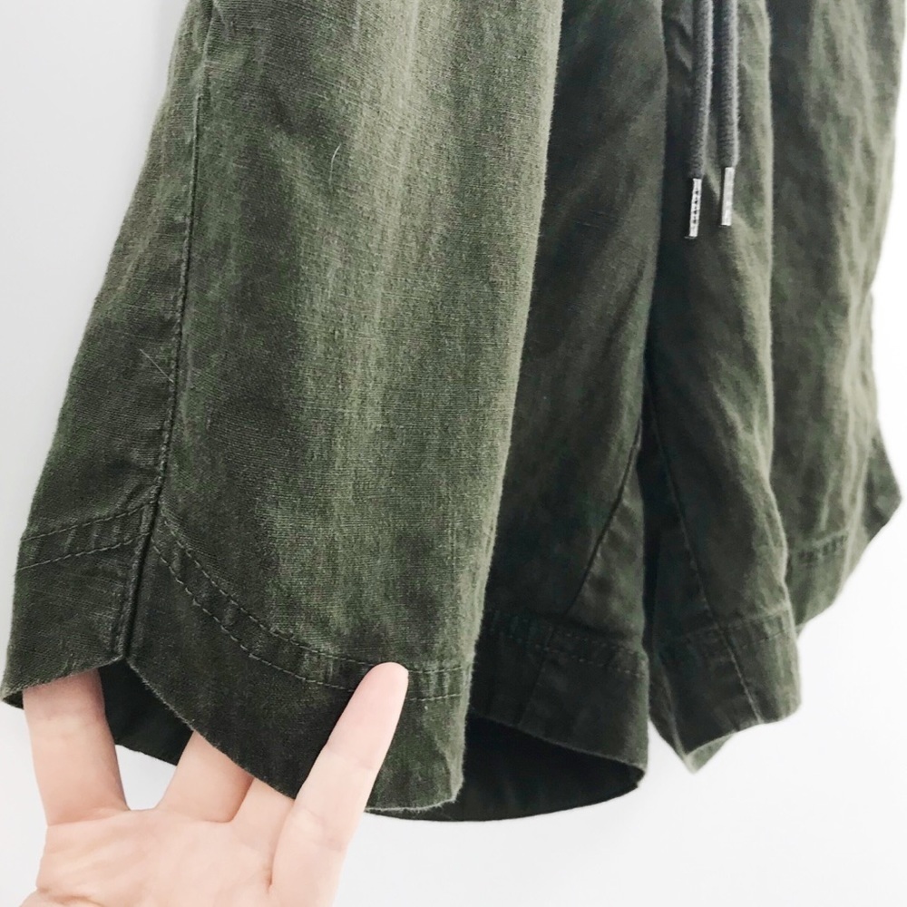 Athleta Cabo Linen 8” Shorts Olive Green 0 - Picture 6 of 10